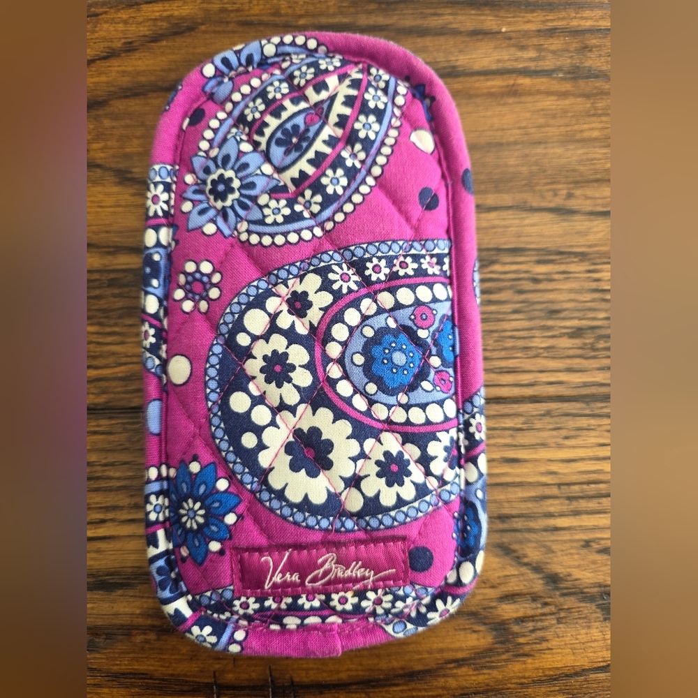 Vera Bradley double Floral Paisley Quilted eyeglass Case - Picture 3 of 4